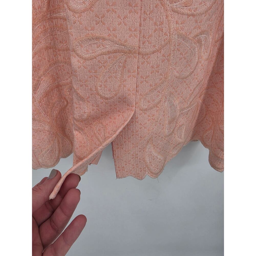 Antonio Melani Blush Pink Floral Scalloped Sleeveless Sheath Dress Size 2 - Picture 9 of 13